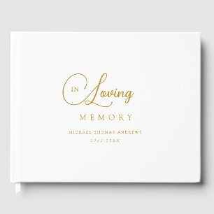 Minimalist In Loving Memory Funeral Guest Book