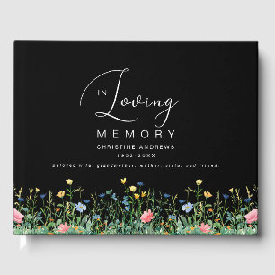 Minimalist In Loving Memory Funeral Guest Book