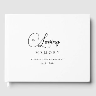 Minimalist In Loving Memory Funeral Guest Book