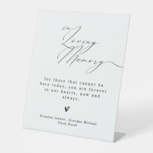 Minimalist In Loving Memory Wedding Sign