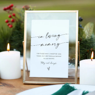 Minimalist In Loving Memory Wedding Sign