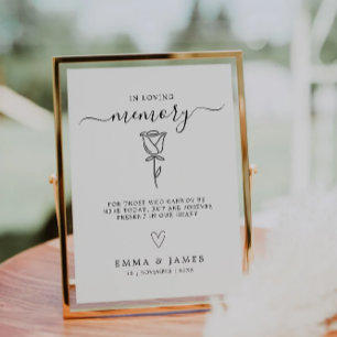 Minimalist In Loving Memory Wedding Sign Invitation
