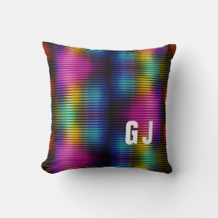 Minimalist Initialised Colourful Design Cushion