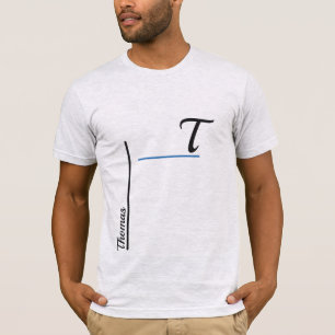 Minimalist Initials and Vertical Name T-Shirt