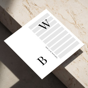 Minimalist Initials Wedding Napkins Accent Lines