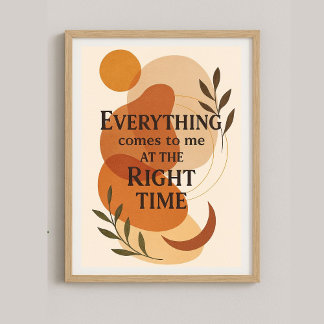 Minimalist Inspirational Quote Botanical Wall Art