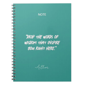 Minimalist Inspirational Quote Notebook