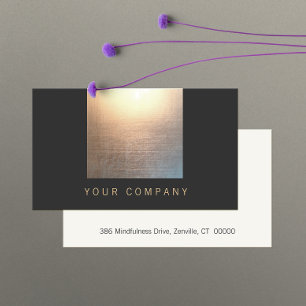 Minimalist Interior Designer Gold Black  Business Card