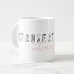 Minimalist Introvert Quote Cute Modern Typography Large Coffee Mug<br><div class="desc">Minimalist Introvert Quote Cute Modern Typography Giant Coffee Mug</div>
