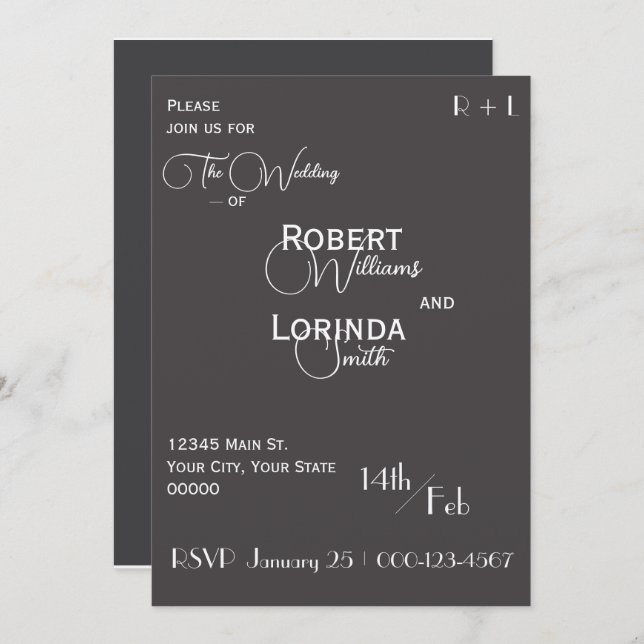 Minimalist Invitation (Front/Back)
