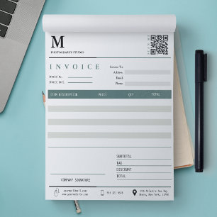 Minimalist Invoice Sales Receipt Small Business Notepad