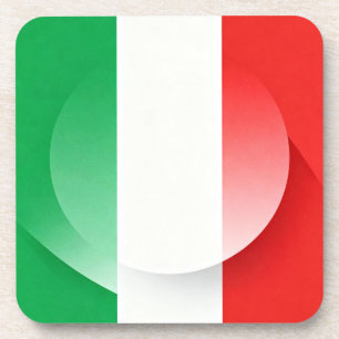 Minimalist Italian Flag Coaster