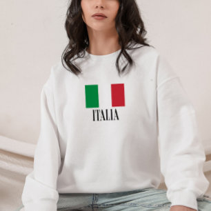 Minimalist Italian Flag Vacation Typography Sweatshirt