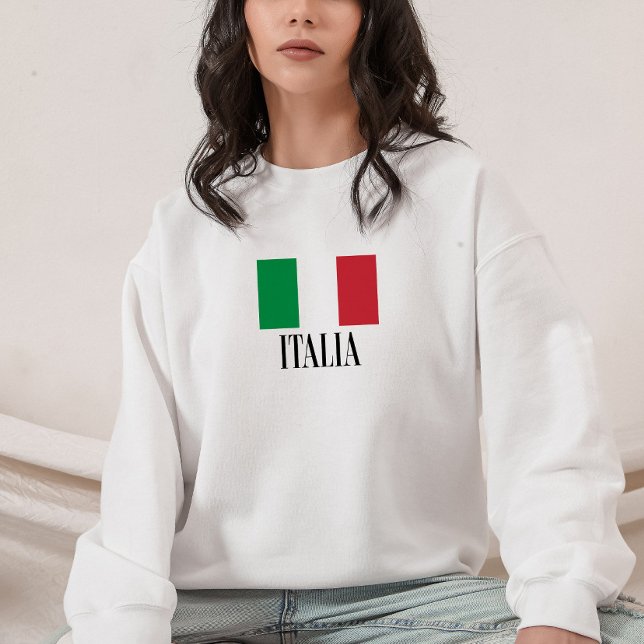 Minimalist Italian Flag Vacation Typography Sweatshirt (Creator Uploaded)