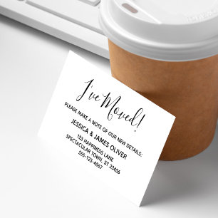 Minimalist "I've Moved" Card on Editable White