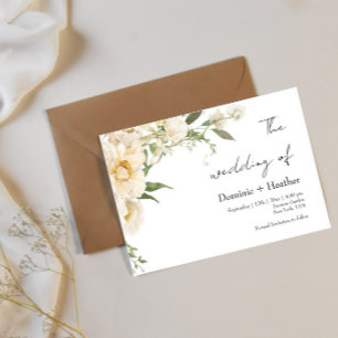 Minimalist Ivory Bliss Wedding Invitation