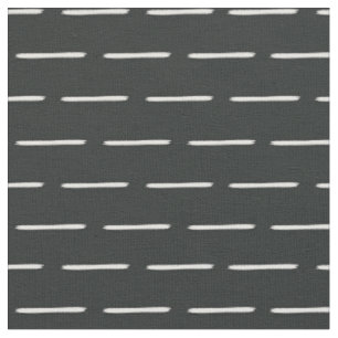 Minimalist Ivory Lines on Black Fabric