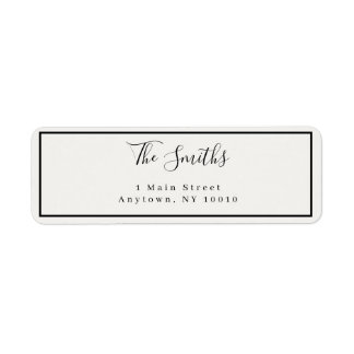 Minimalist Ivory Modern Chic Return Address Label