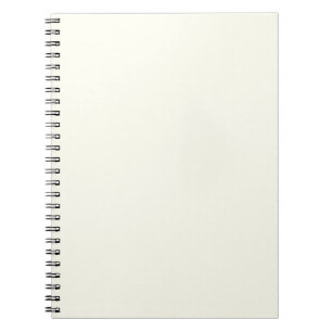 Minimalist ivory plain solid color elegant chic notebook