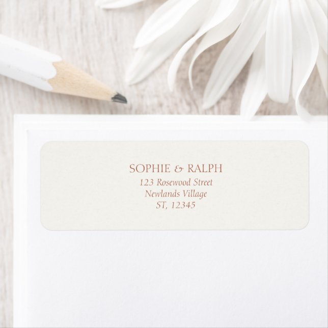 Minimalist Ivory Return Address Label (Insitu)