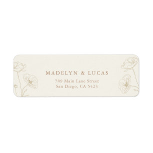 Minimalist Ivory Taupe Floral Wedding