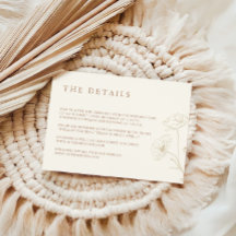 Minimalist Ivory Taupe Floral Wedding Details