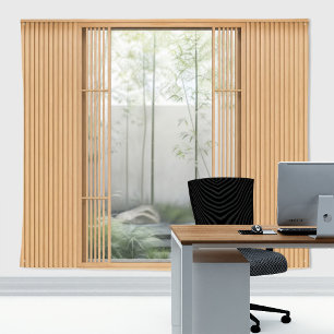 Minimalist Japandi Wood Slat Courtyard Bamboo Tapestry