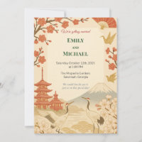 Minimalist Japanese Cherry Blossom Wedding