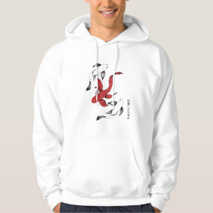 Minimalist Japanese Koi Fish Hand-Drawn Style Hoodie