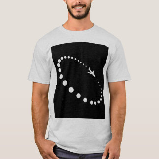 Minimalist Jet Aeroplane Flight Cartoon Graphic T- T-Shirt