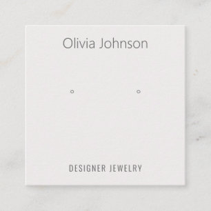Minimalist Jewellery Earring Display Business Card
