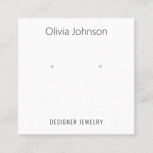 Minimalist Jewellery Earring Display Business Card
