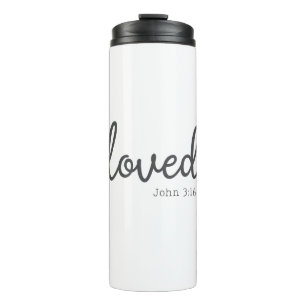 Minimalist John 3:16 loved Thermal Tumbler