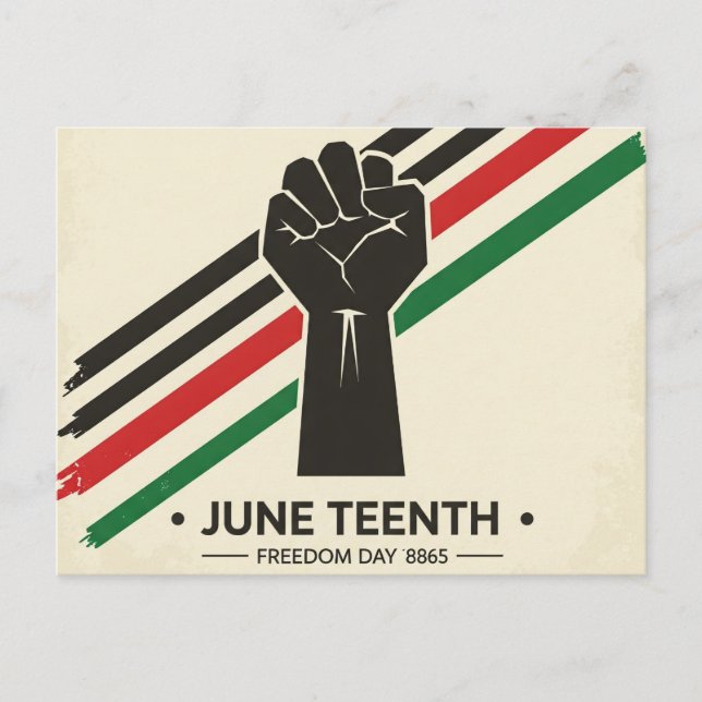 minimalist Juneteenth Postcard (Front)