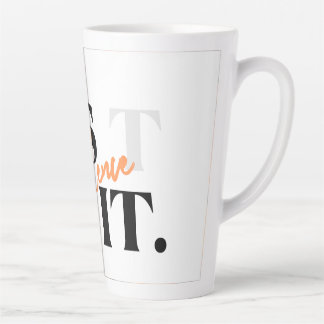 Minimalist Just Do It Silence Quote Tall Coffee Mu Latte Mug