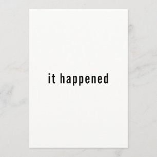 Minimalist Just Married Announcement Reception