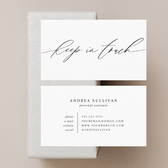 Minimalist Keep in Touch Contact or Business Card (Creator Uploaded)