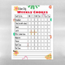 Minimalist Kids Chore Charts Planner Checklist