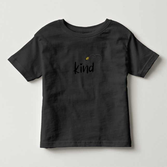 Minimalist "kind" Graphic Tee - Black CottoT-Shirt (Front)