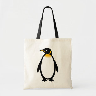 Minimalist King Penguin Illustration Tote Bag