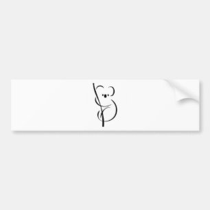 Minimalist Koala Bumper Sticker
