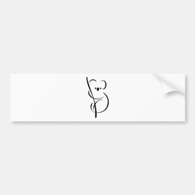 Minimalist Koala Bumper Sticker (Front)