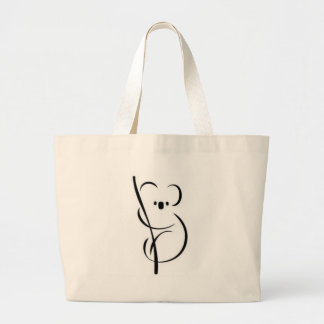 Minimalist Koala Large Tote Bag