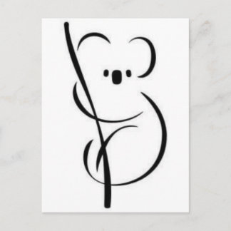 Minimalist Koala Postcard