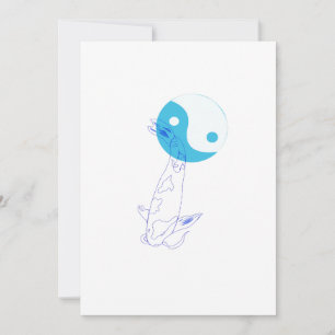 Minimalist Koi Fish design Greeting Card