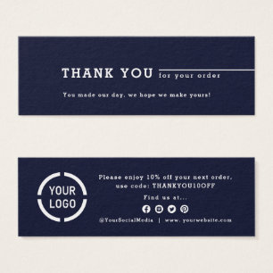 Minimalist kraft business logo thank you insert