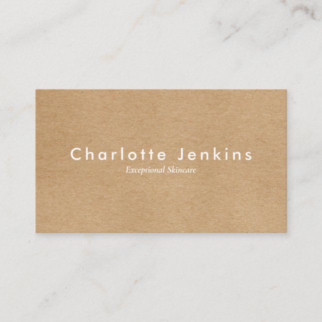 Minimalist Kraft Modern Appointment Card (Front)