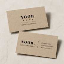 Minimalist Kraft Paper Business Card | Modern