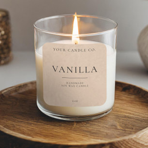 Minimalist Kraft Personalised Candle Label