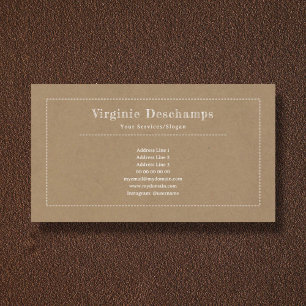 Minimalist Kraft Rustic Business Card